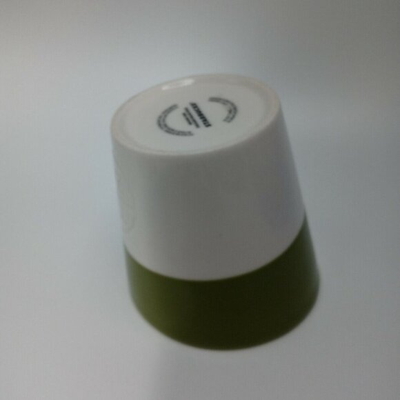 Starbucks Tazo Retired 2011 Mug Green White Slanted Top Handleless Tea Cup 8oz - Picture 5 of 6